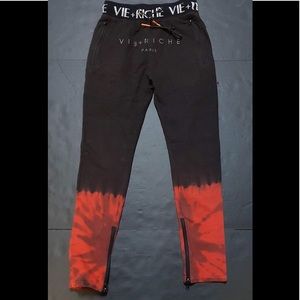 Vie Riche Black Ufo Tie Dye Track pants, size S